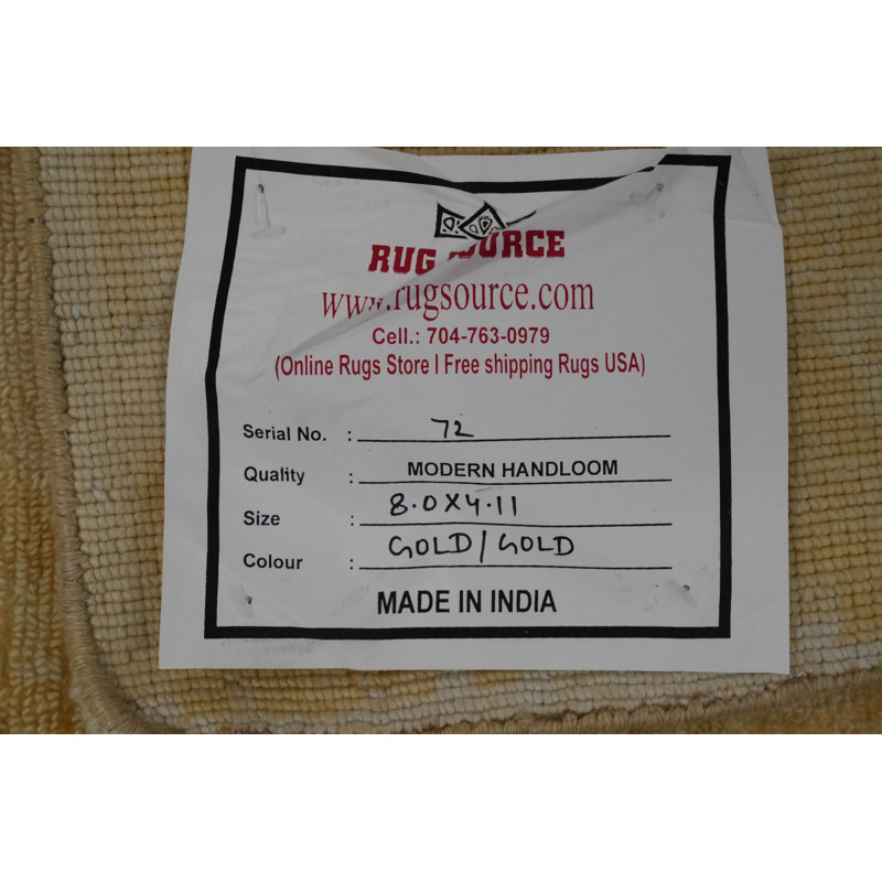 Tapis transitionnel doré fait à la main Oushak 5 x 8