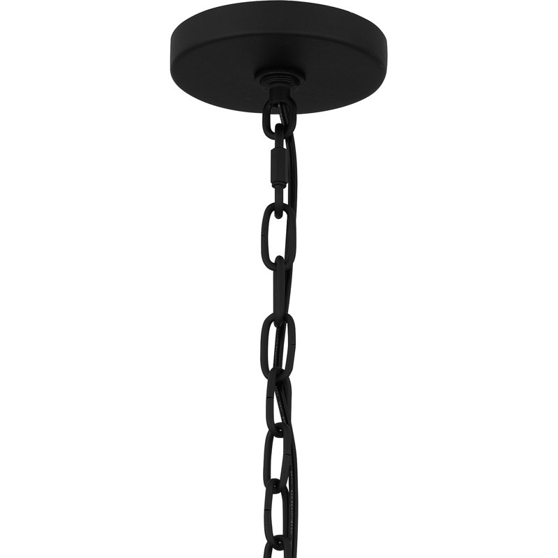 Luminaire suspendu d'extérieur noir 4 lumières Damien