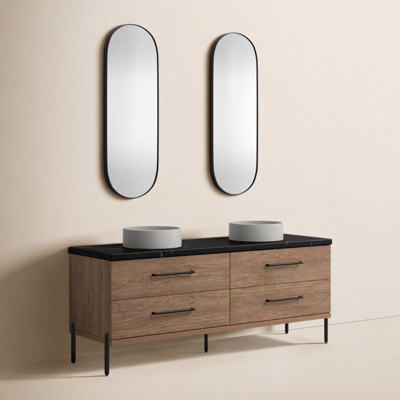 Ensemble de meuble-lavabo double 72 po avec miroir Dasher