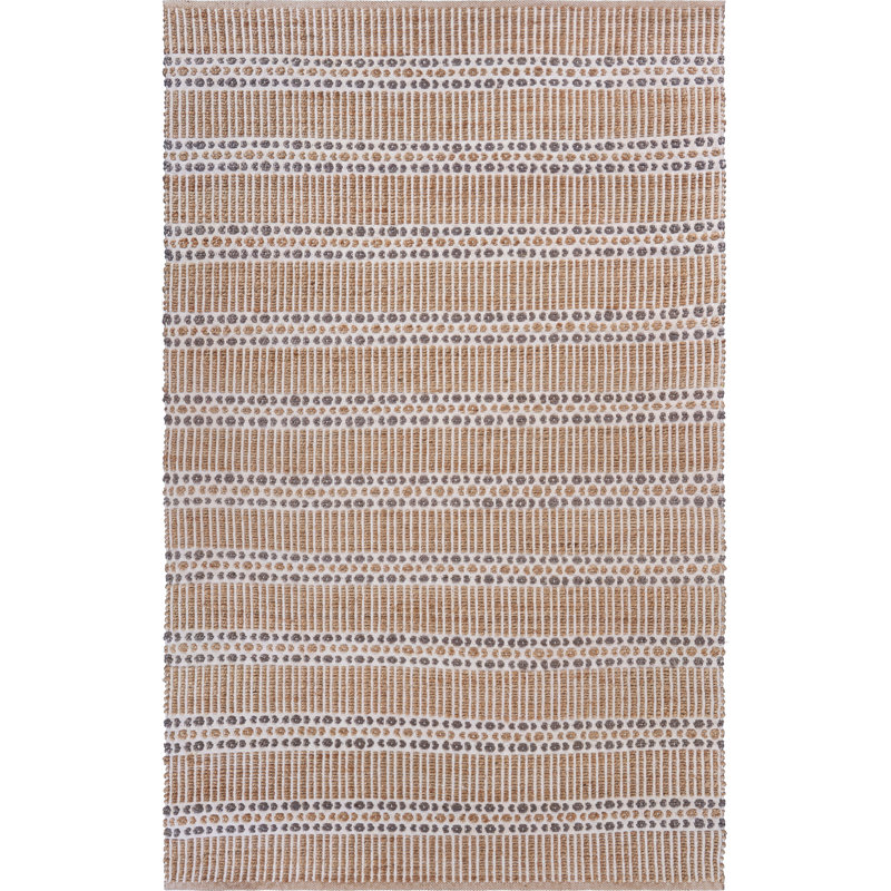 Tapis géométrique tissé à la main, Rectangle 7 pi 9 po x 9 pi 9 po