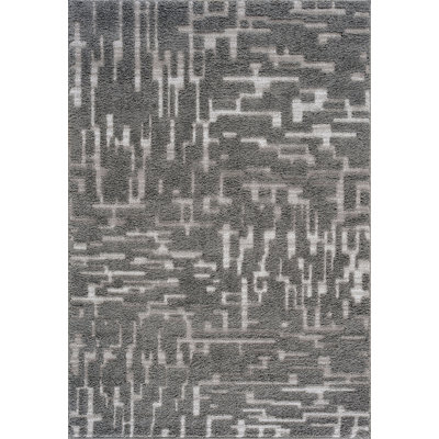 Tapis d'intérieur gris à poils longs Kierre