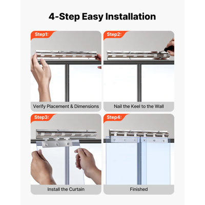 Clear PVC Strip Curtain, 96 in Height x 84 in Width x 0.08 in Thickness, 14 PCS Walk in Freezer Cooler Curtain Strips, Smooth Waterproof Plastic Door Strips for Warehouse, Freezer, Garage Doors