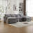Luxurious Oversized Four-Seater U-Shaped Sofa with High-Quality Materials