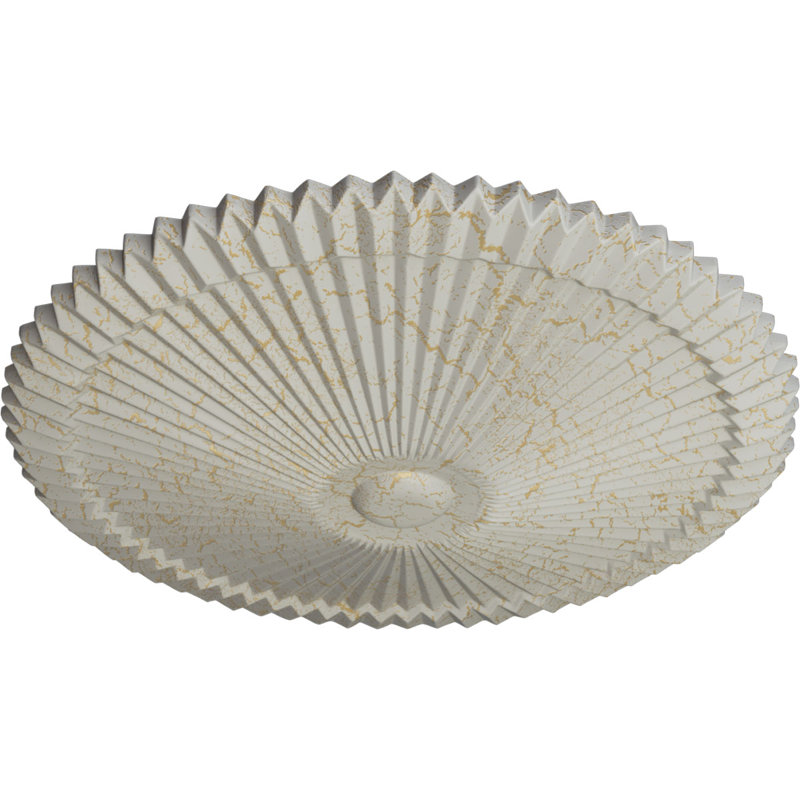 Médaillon de plafond 24 po x P 3 po Shakuras (convient aux auvents de 5 po ou moins), Pot de crème craquelé