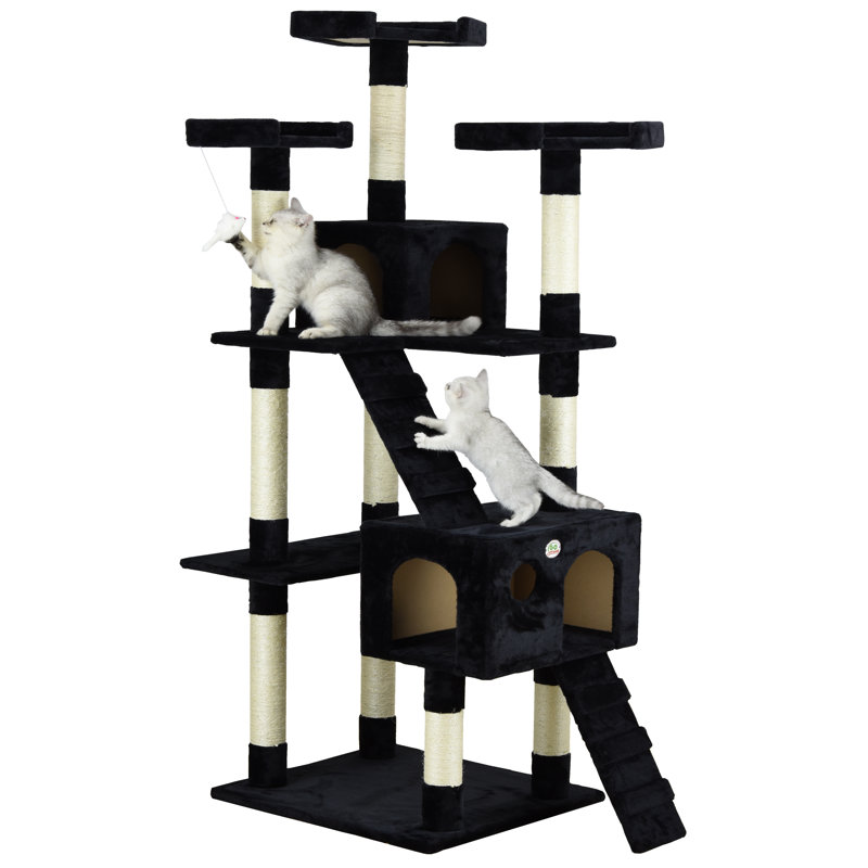 72'' H Cat Tree, Black
