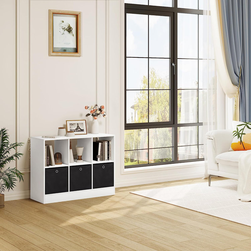 Leschenault 61cm H x 80cm W Standard Bookcase, White