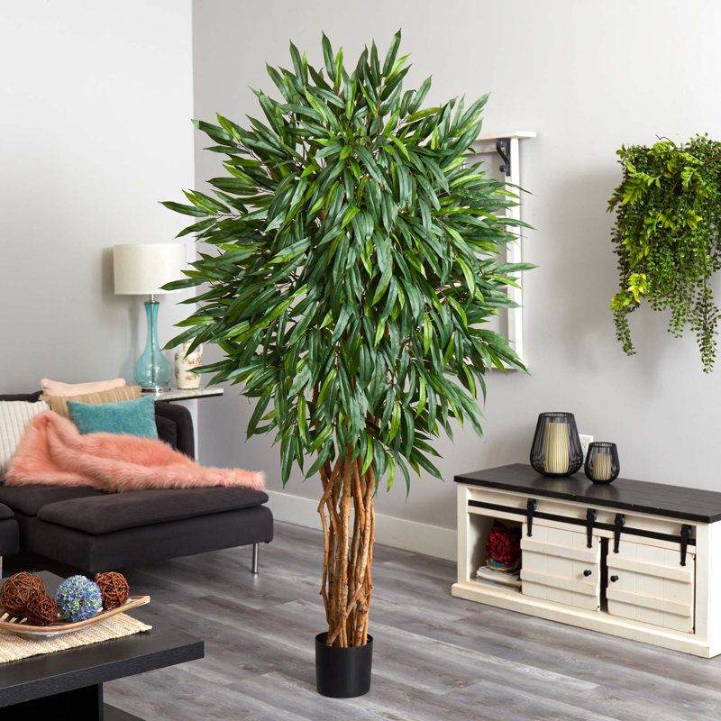Arbre de ficus artificiel 72" en pot