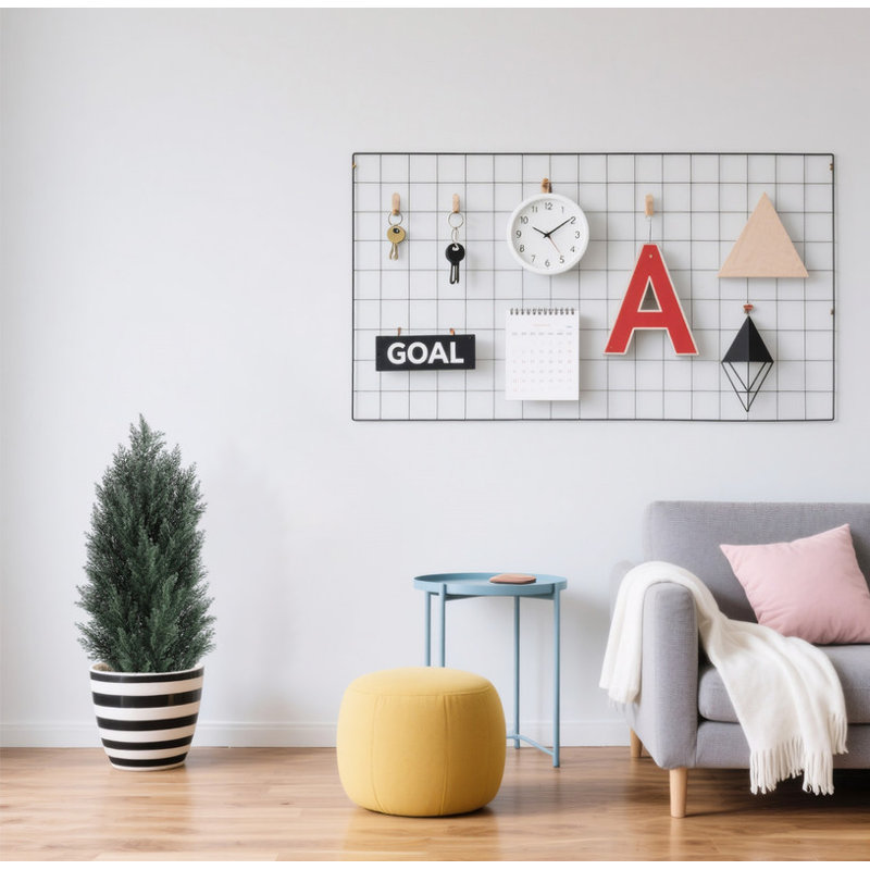 Arbre de pin artificiel vert de 90 cm, plante réaliste en plastique, convient à la décoration intérieure et extérieure, 2 pièces / ensemble