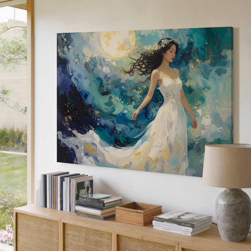 Toile, rêve céleste, art mural, H 9 po x l 12 po