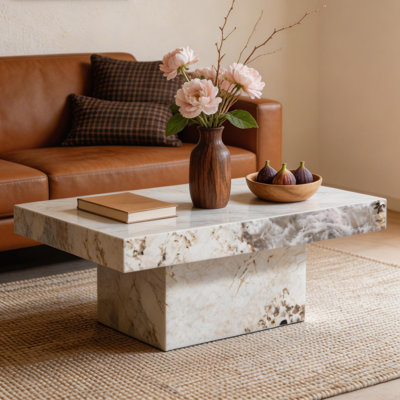 Modern Coffee Table With Stylish Texture Design
