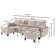 100.79" Large U Shaped Sofa with 2 Storage Ottomans