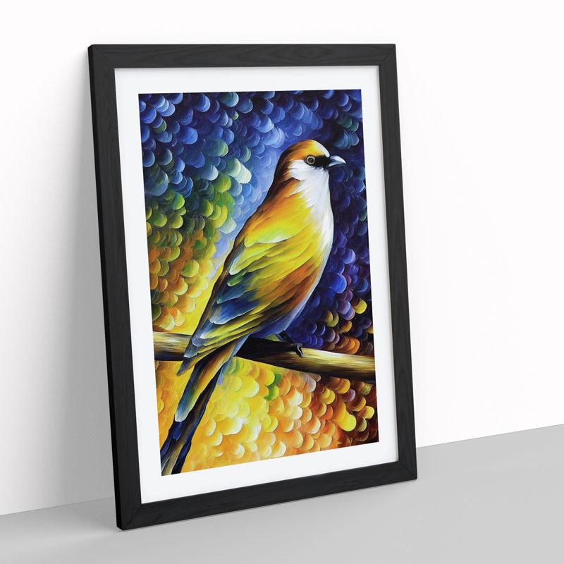 Bird Portrait No.1 - Wall Art, White, Black, 64cm H x 46cm W x 2cm D