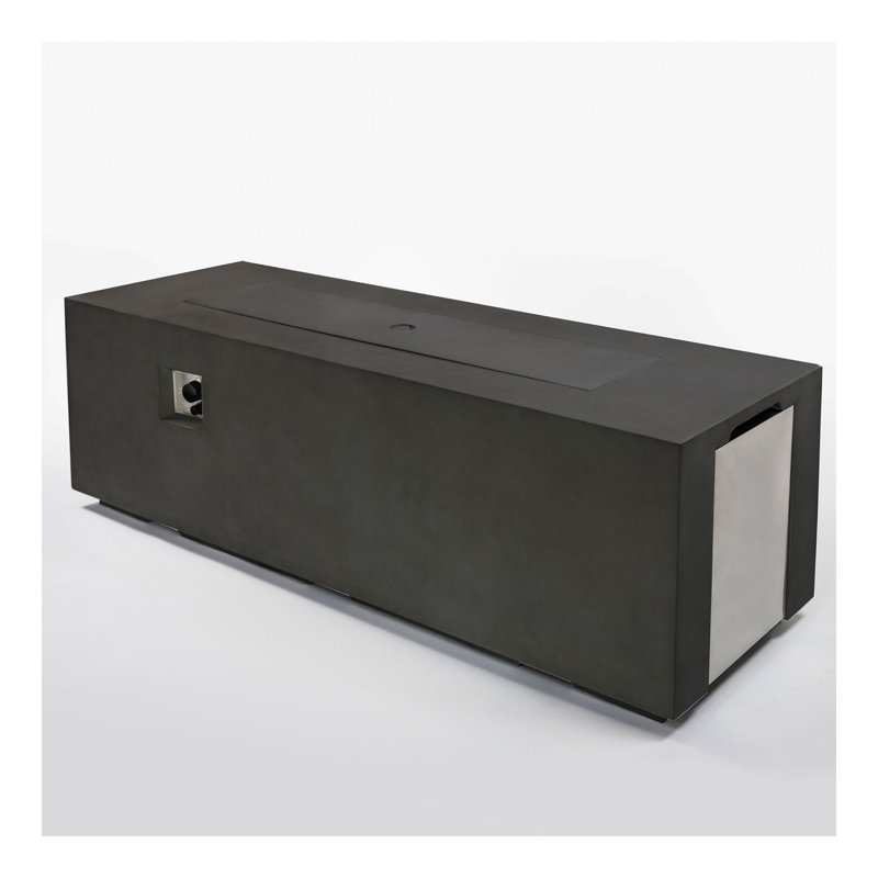 Dark Grey 70inch Concrete Large Fire Pit Table