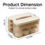 Contenant alimentaire 3 couches avec couvercle