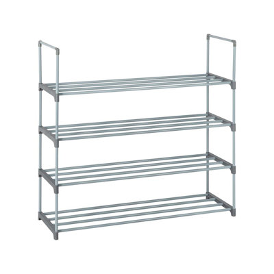 32-Pair Iron Stackable Shoe Rack