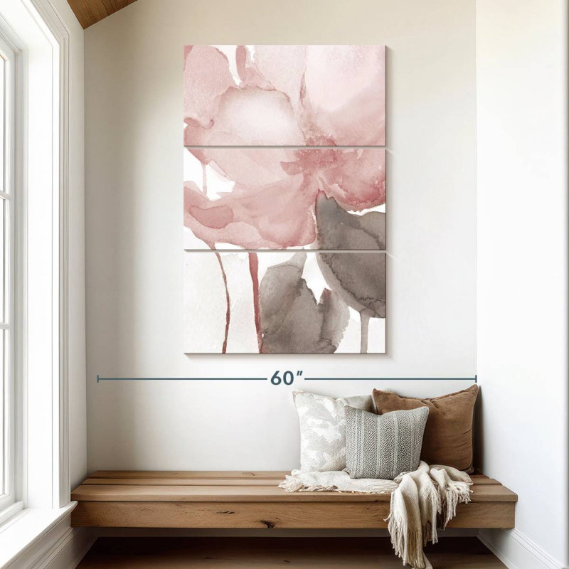 Avery Blush Bloom II, 50" H x 32" W