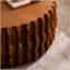 Table basse ronde ronde à tambour, centre Mid-Century avec piédestal robuste pour divers espaces de vie-376522282