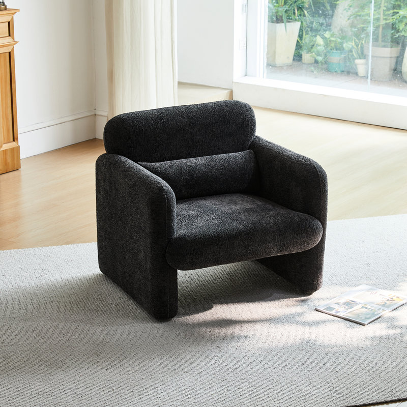 Canapé 34 po en velours, canapé simple avec coussin de soutien