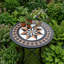 The 24"D Elegant Artwork Unique Mosaic Pattern All-season Patio Bistro Table-219852547