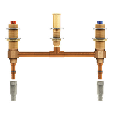 M-Pact Two Handle Roman Tub Valve 10" Center 0.5" Pex Wirsbo Pex Connection