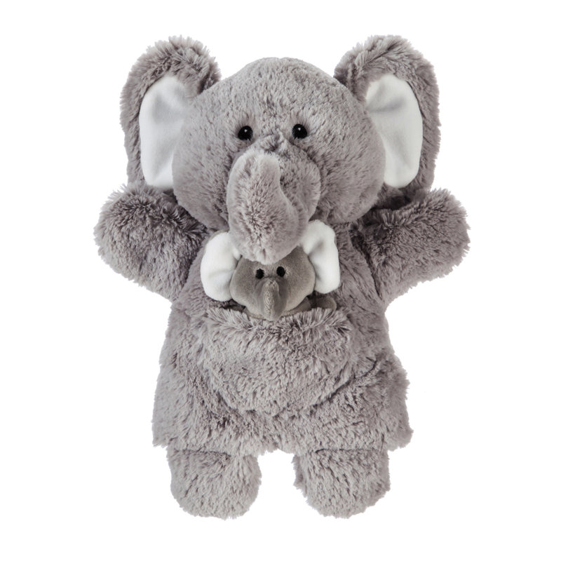 Ensemble de marionnettes éléphant et main