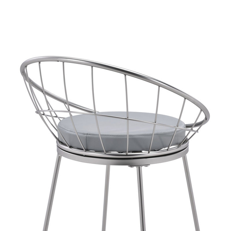 Clear Acrylic and Chrome Metal Side Chair Set