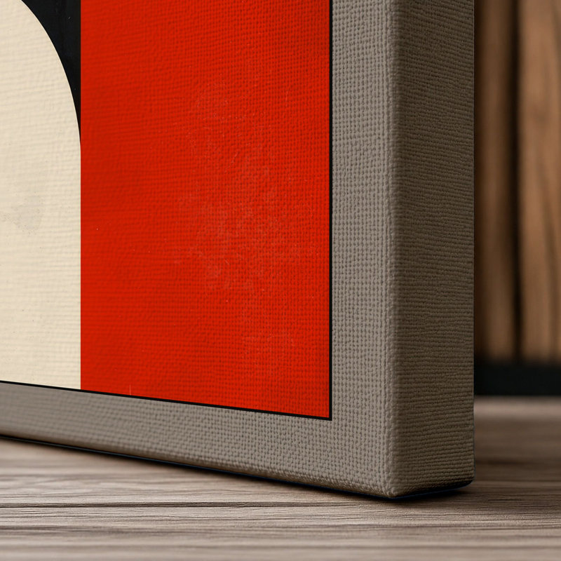 Dynamic Geometry Geometric - Wrapped Canvas, 36x24 - 91.4 x 61.0 cm, Taupe Border