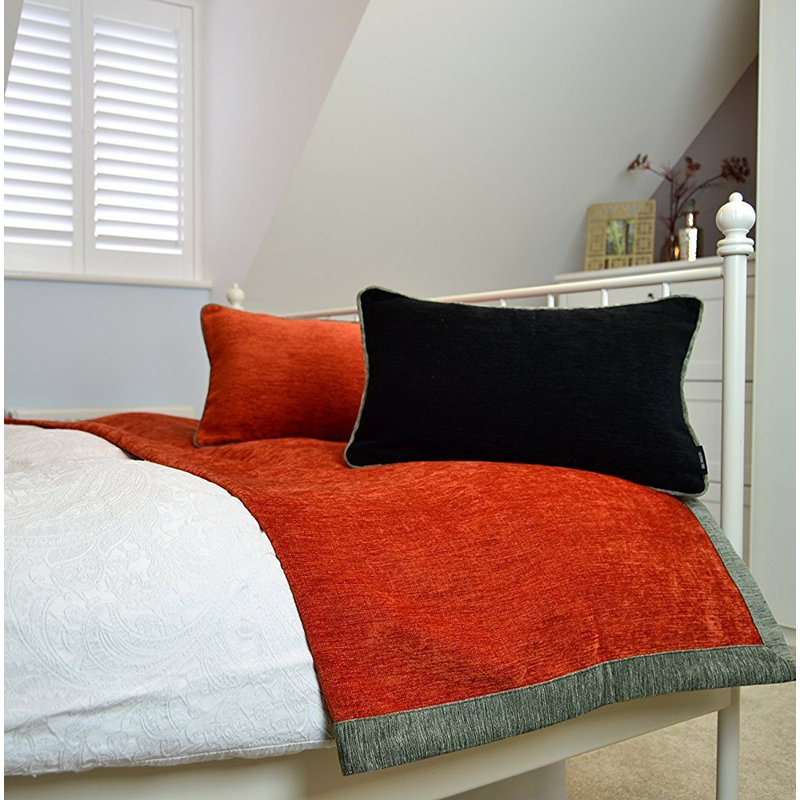 Baccus Blanket, Orange/Grey