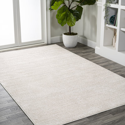 Asala Solid Low-Pile Ivory Rug