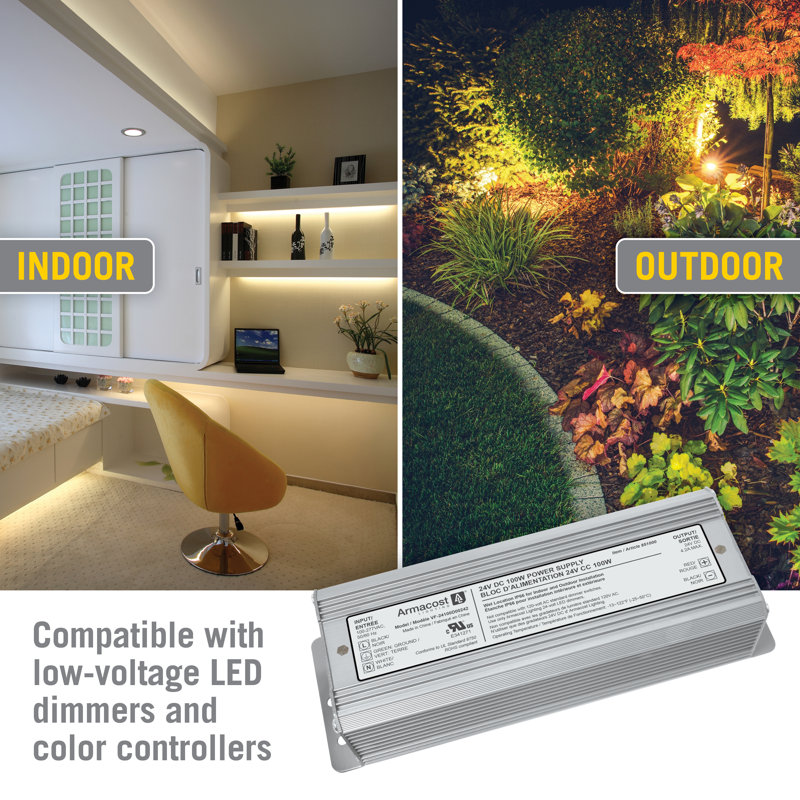 Pilote DEL standard intérieur / extérieur 24V DC, 100W