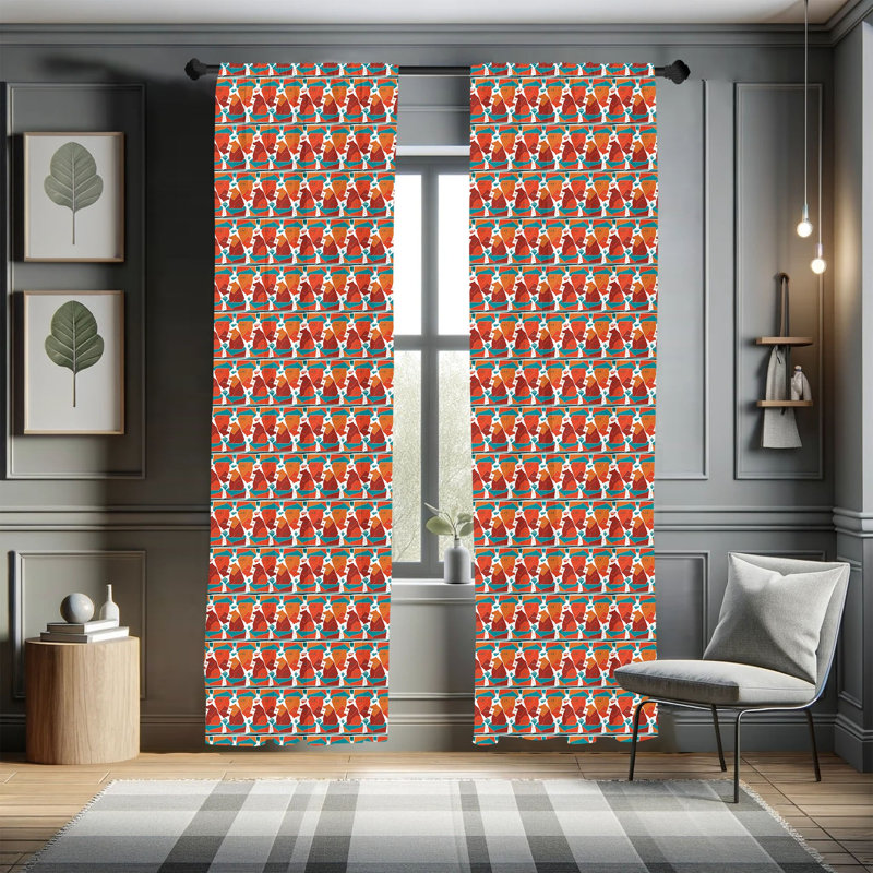 Nordic Semi-Sheer Rod Pocket Curtain Panels, 28" x 95"
