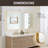 Dazzle Rectangular Anti-Fog Dimmable Modern Bathroom/Vanity LED Lighted Wall Mirror in Aluminum Framed-109539952-109539956