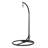 Hanging Chair Bottom, Powder-Coated Iron Stand With Belt, Ideal For Indoor & Outdoor, 44X44x80 Inches, 44.47 Pounds, Black Bottom In Black, Tough And Outdoor Chill Occasions, 44"X44"X80", 44.47Lb