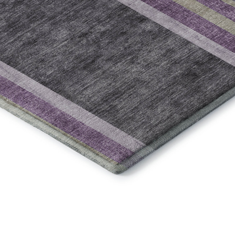 Tapis mauve Premium lavable à la machine Cerrito AMF532, Rectangle 10 pi x 14 pi