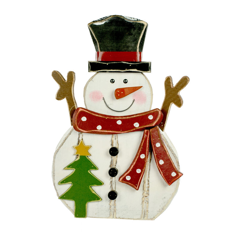 Bonhomme de neige de noël debout