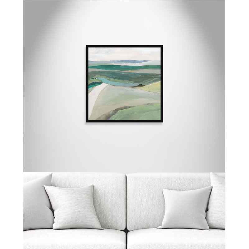 «Wolfdale Fields Of Green II» par - Impression de cadre photo unique, Cadre noir satiné, H 23,5 po x l 23,5 po x P 1,25 po