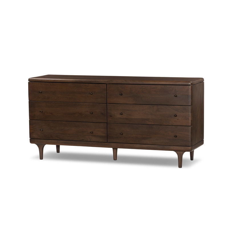 Eldrin 6 Drawer Dresser-Warm Brown Mango