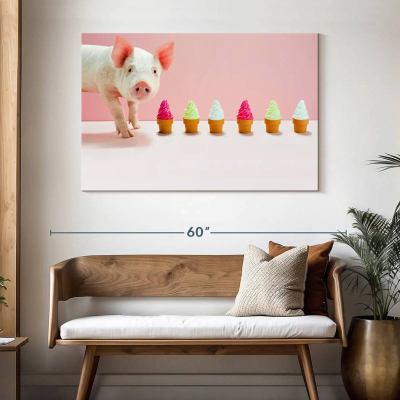 Brampt Pig And Sundaes, 32" H x 48" W