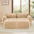 80.3" U-Shaped 2-Seater Sofa with Ottoman-1179950353