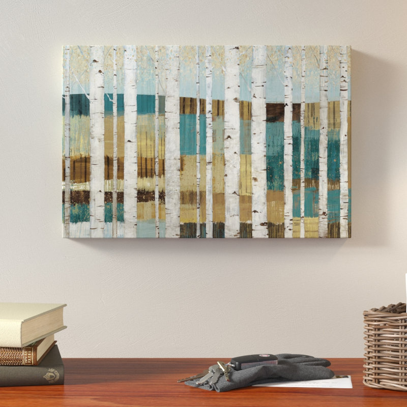«Shimmering Valley», impression sur toile tendue, H 18 po x l 26 po x P 1,5 po, Toile avec cadre noir, Pas de tapis
