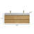 Fully assembled 60" Oak Floating Bathroom Vanity Modern Wall-Mounted Double Basin Bathroom Dressing Table Set