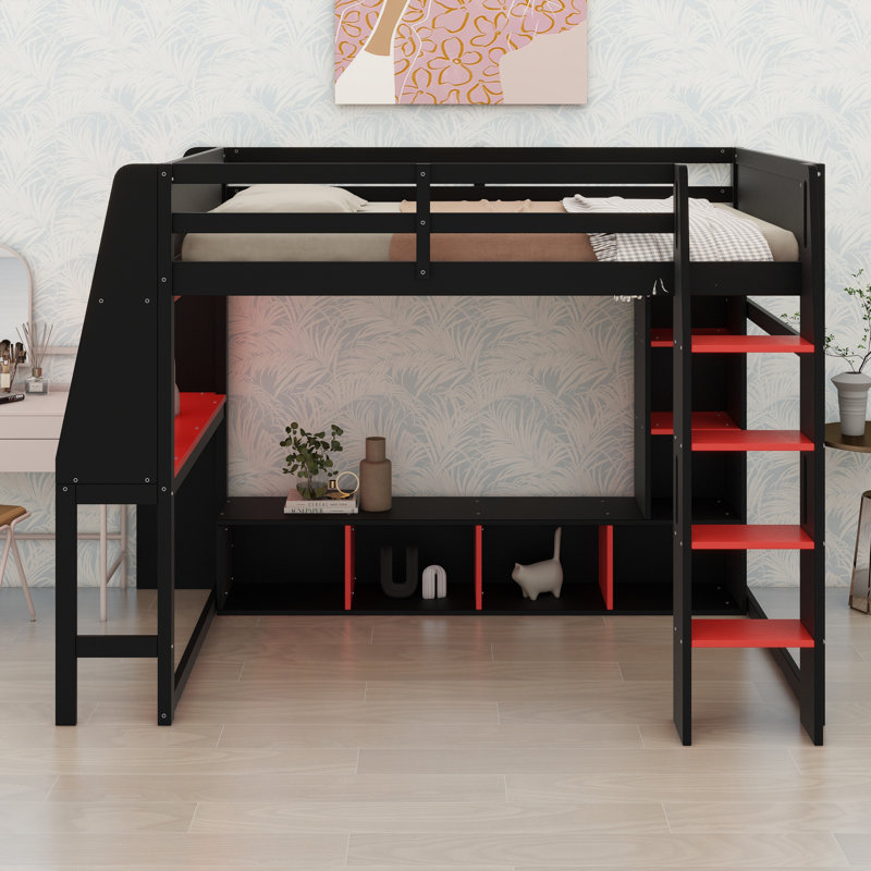 Lit mezzanine avec bureau Gaming