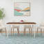 Table de salle à manger de style campagnard en bois massif bicolore de 60 po Io-1473868244