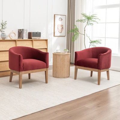 Fauteuil avec pieds en bois massif