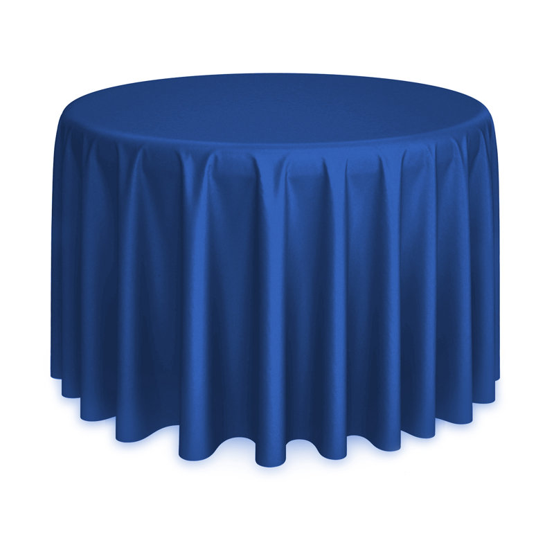Solid Color Round Tablecloth, Baby Blue, 120" L x 120" W , 10