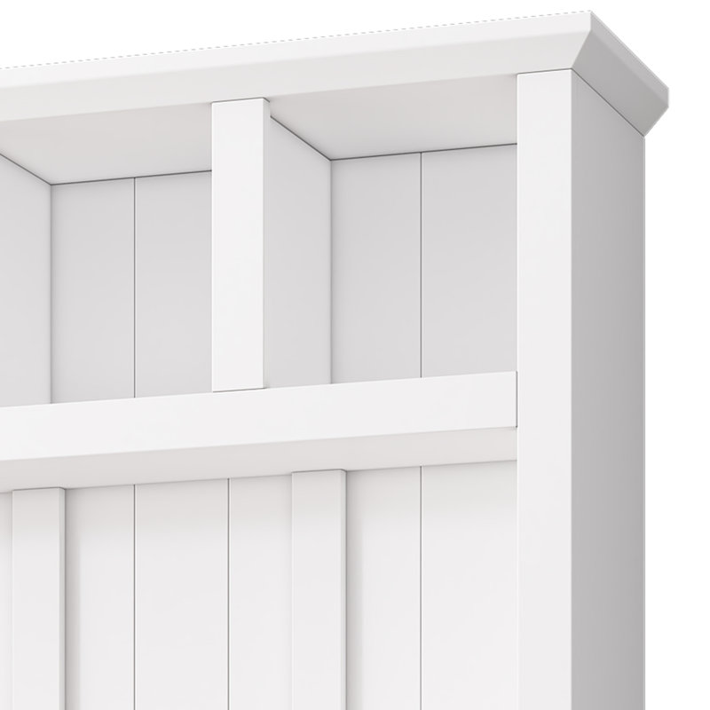 Arbre d'entrée en bois Farmhouse avec banc de rangement large, armoire à chaussures d'entrée avec 13 compartiments et 6 crochets, blanc