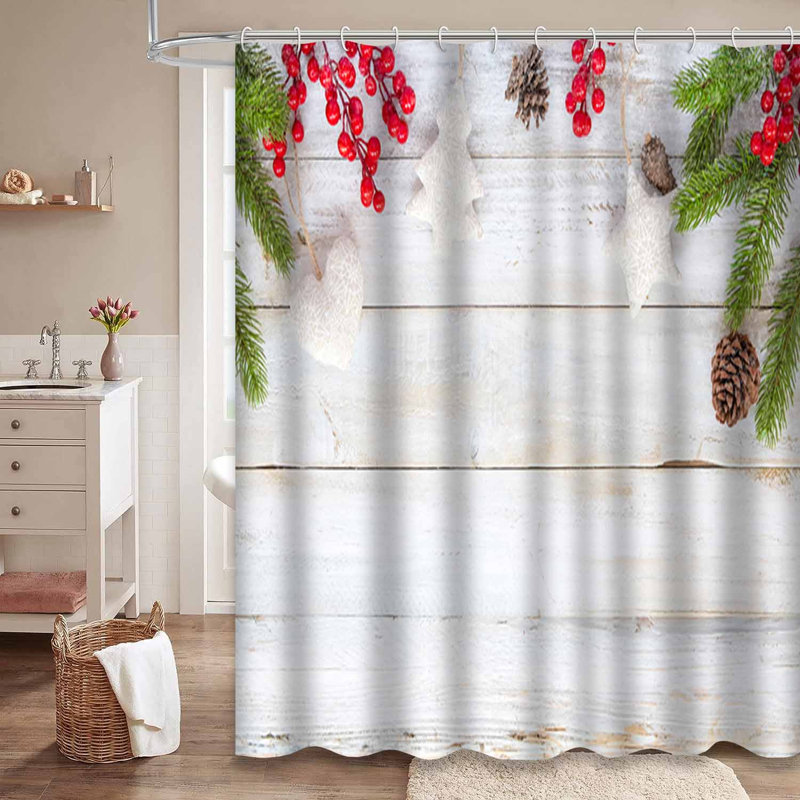 Rideau de douche Christmas, L 72 po x l 72 po