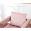 Chaise d'appoint Huron Glamour en velours rose avec découpe et structure de fauteuil-121274361