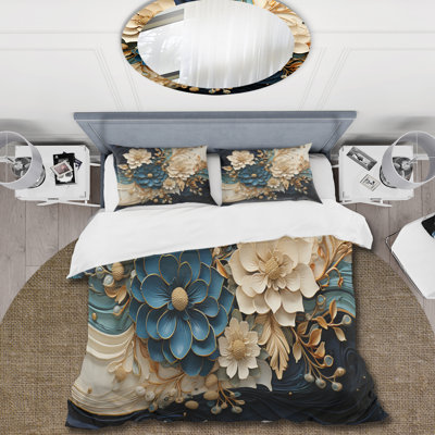 Encre liquide Spiralscape II - ensemble de housse de couette spirales abstraites - microfibre de polyester