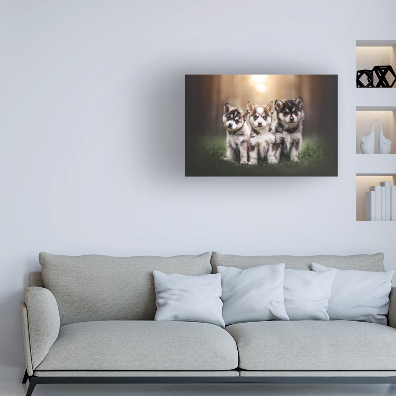 "Natalie Grosse Trouble Comes In Threes", art sur toile, H 12 po x l 19 po